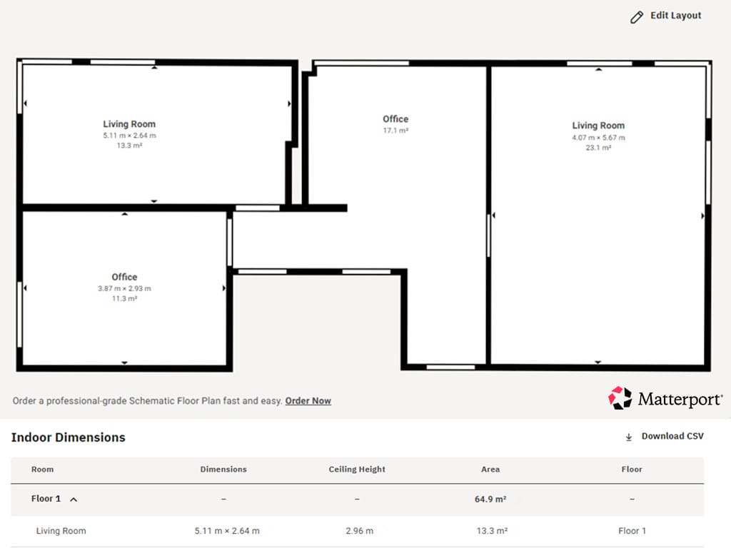 Matterport Property Report